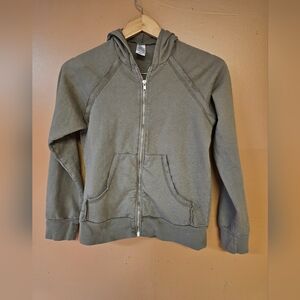 Olive Green Zip-Up Hoodie